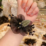 Crystal Flower Hair Rope Hair Tie For Women