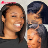 Virgin Hair Short Bob Wig 13x4 Transparent Lace