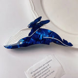 Blue Whale Hair Claw Acetate Hair Clips For