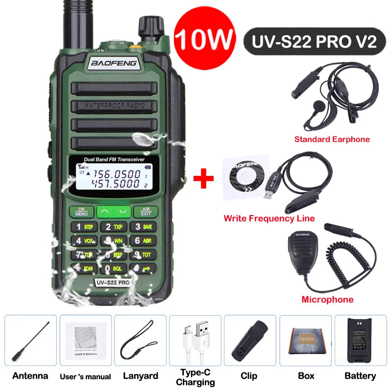 Baofeng UV S22 PRO V2 IP68 Walkie Talkie