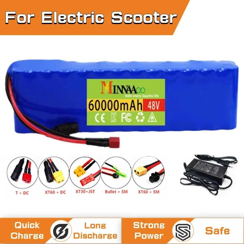 48V 60Ah High Capacity 13S2P 18650 Li-ion Battery