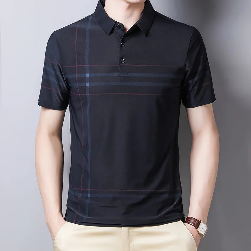 Summer Men's Polo Shirts With Short Sleeve Business