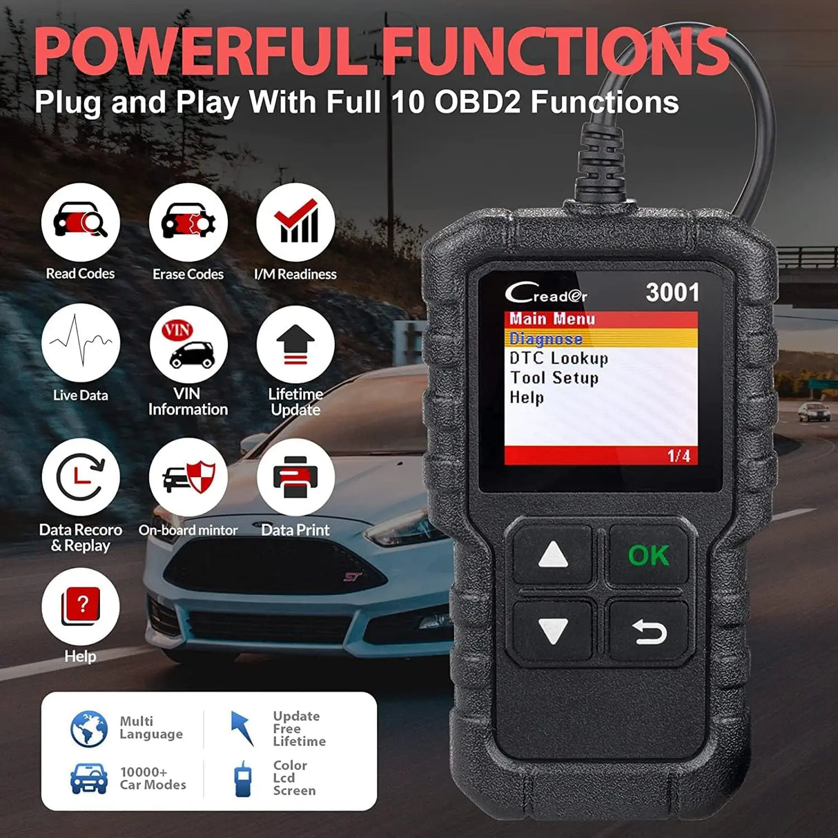 LAUNCH Creader 3001 OBD2 Scanner Engine Fault Code