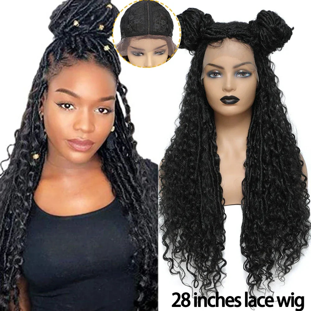 X-TRESS Goddess Faux Locs Wigs Long Braided Lace