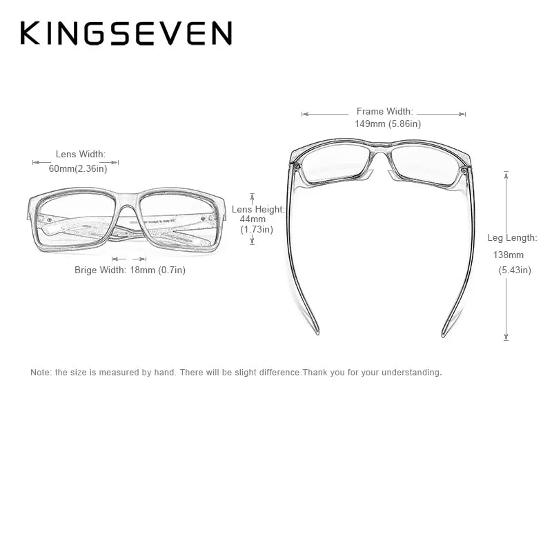 KINGSEVEN New Sports Polarized Men‘s Sunglasses Goggle UV400 Mirror Lens Male Glasses Outdoor Driving Accessories Eyewear