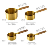 4pcs Stack Able Stainless Steel Measuring Spoons With