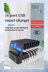 Multi port socket 16 port bracket charger HUB