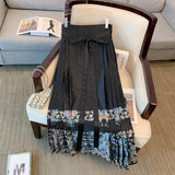 Plus Size Womens Skirts Loose Autumn Winter Chinese