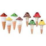 4Pcs SelfWatering Mushroom Spikes Portable Automatic Terracotta Globe