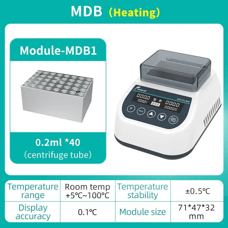 JOANLAB Portable Mini Thermostatic Dry Bath Incubator Lab