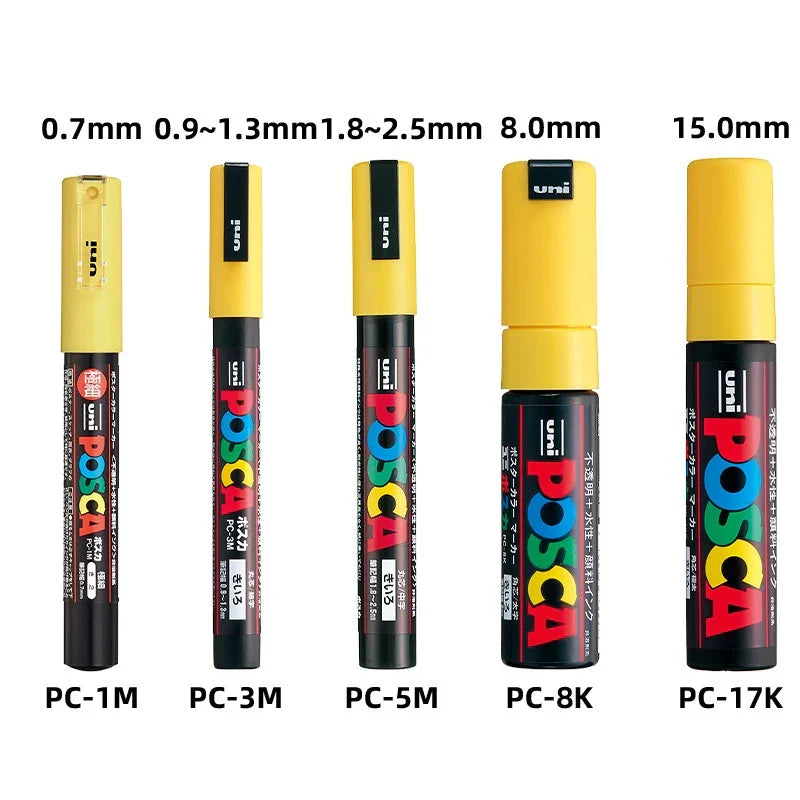 Uni Marker Pen, PC-3M Acrylic posca marcadores permanent