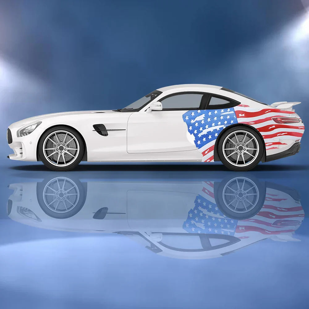 American Flag Vinyl Car Side Sticker