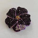Handmade violet Greek sisters group purple flower brooch