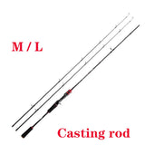 3 Tips Bass Fishing Rod Carbon Fiber Spinning/Casting