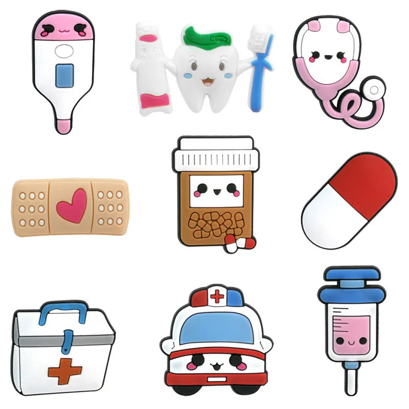 30pcs Doctor Nurse Shoe Charms Accessories for shoe