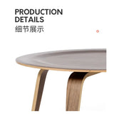 Modern Wood Round Coffee Table Centre Easthetic Dining