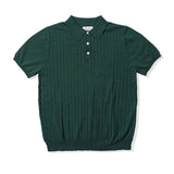 Red Tornado Rib Stripe Polo Shirt Summer Men's