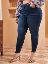 Plus Size Skinny Jeans For Women High Waist