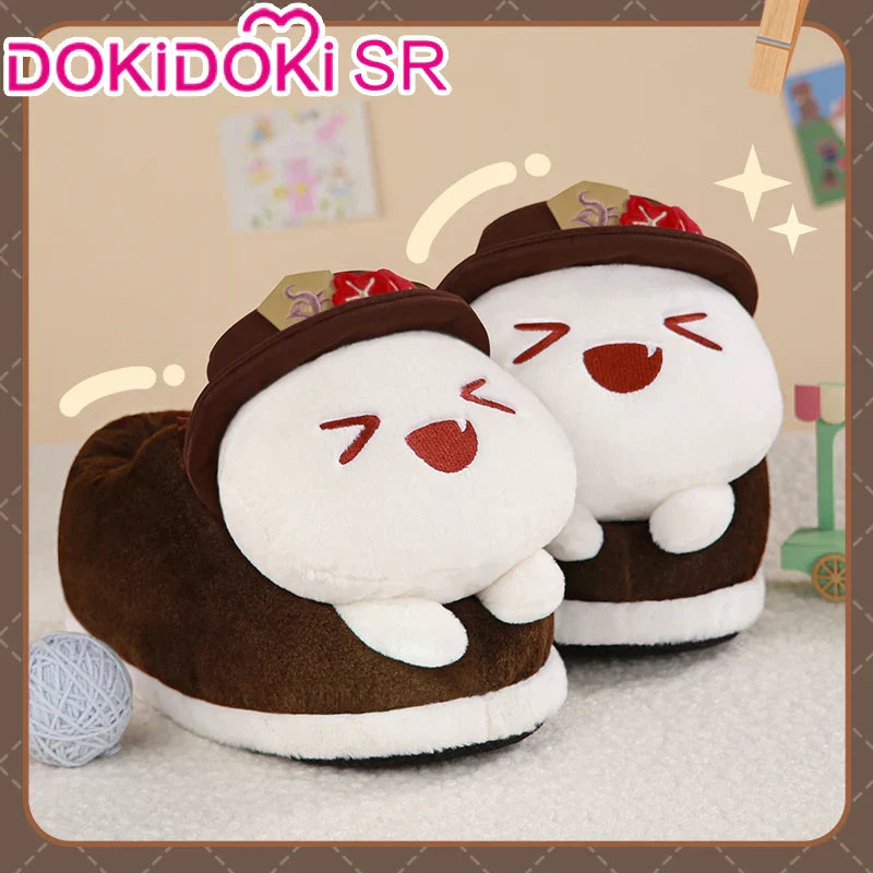 Genshin Impact Zhongli/Hutao/Xiao Cosplay Fluffy Slippers