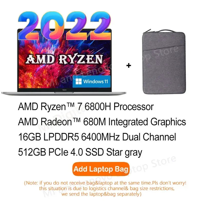 【Real Stock】Xiaomi RedmiBook Pro 15 Laptop 2022 Ryzen R7-6800H/R5-6600H or Redmi Book Pro 15 2023 R7-7840HS/R5-7640HS Optional