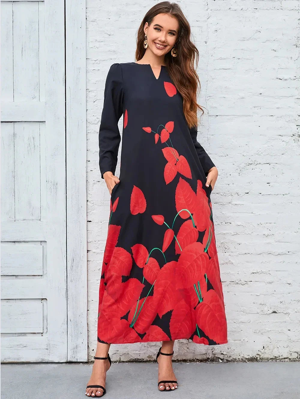 2023 New Plus Size Women Dress Autumn Winter