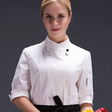 Women Restaurant Clothes Chef Waitress Jacket Work Uniform