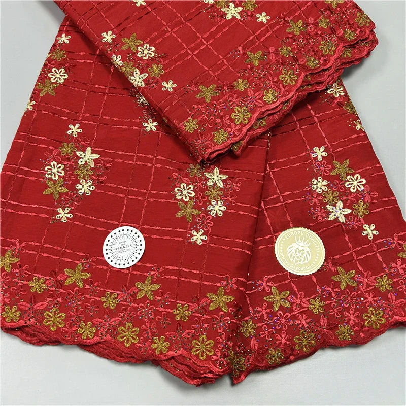 5 yard Swiss lace fabric latest heavy beaded