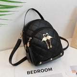 Mini Backpack for Women Cute Swan Hanging Embroidery