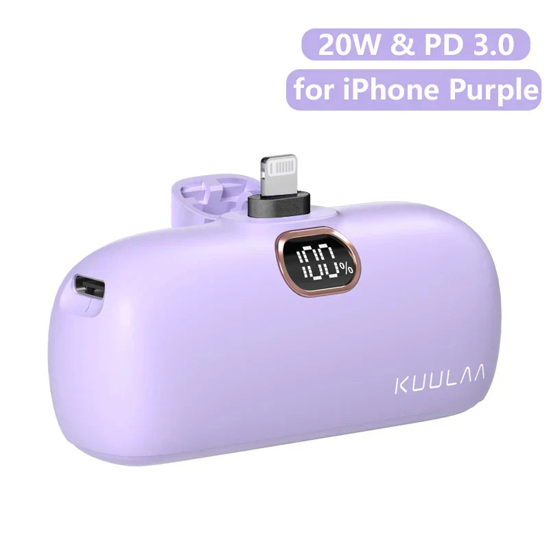 KUULAA Mini Power Bank 5000mAh PowerBank QC PD