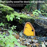 Garden Wooden Fairy Figurine Door Miniature DIY Window