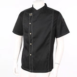 Unisex Chef Jacket Short Sleeve Restaurant Waiter Uniform