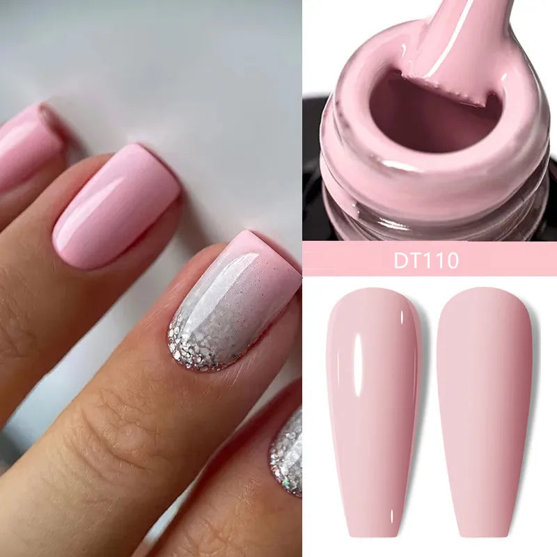 10Pcs Nude Glitter Gel Nail Polish Set Purple