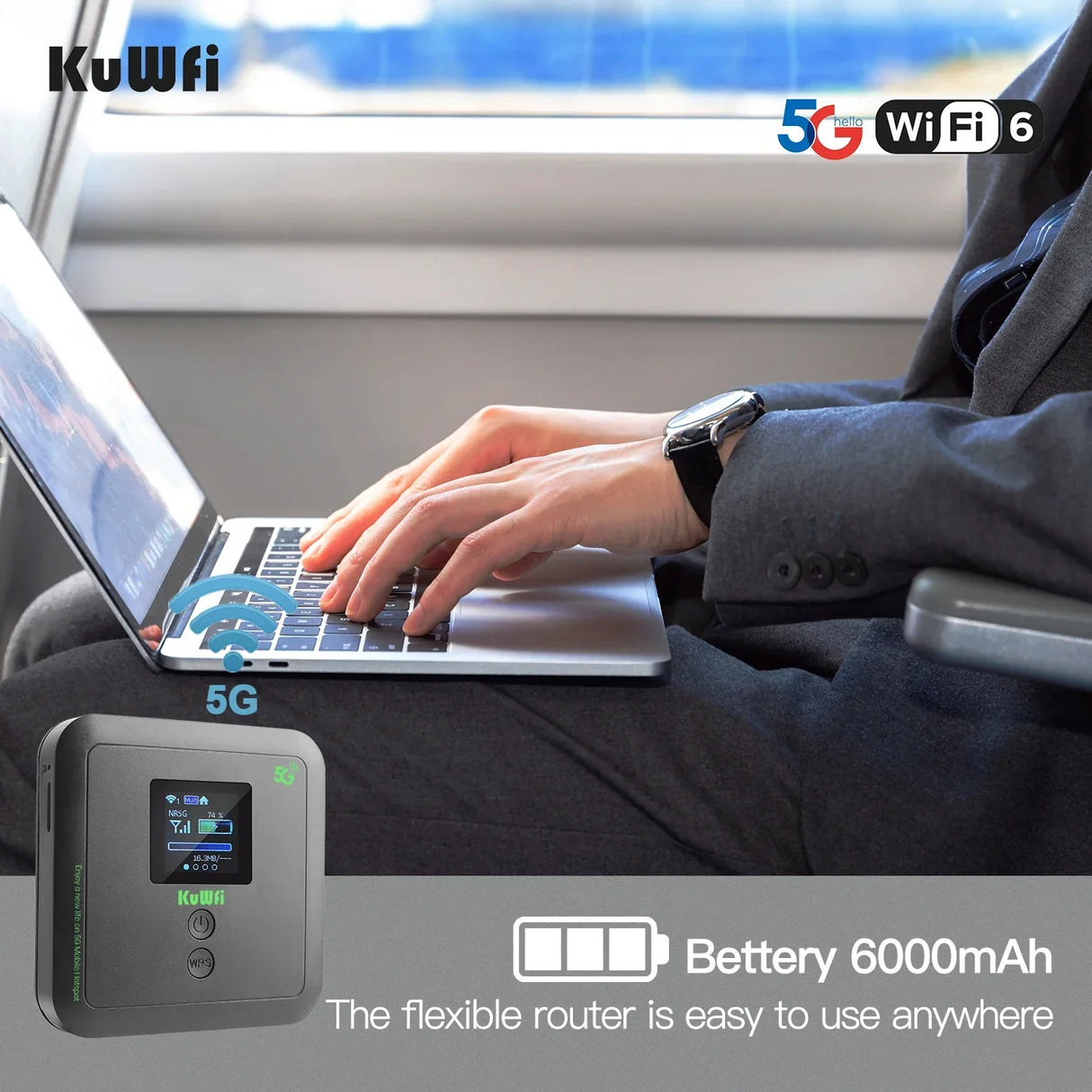 KuWFi 5G Wifi Router 1800Mbps MiFi Dual Band