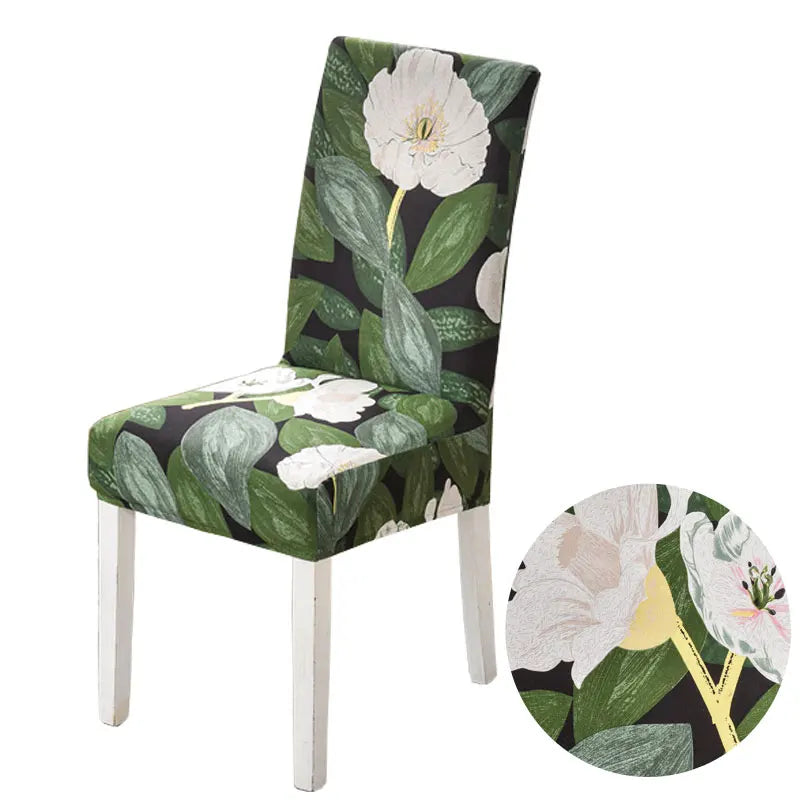 floral chair covers spandex elastic for dining room