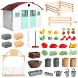 Oenux Farm House Model Action Figures Farmer Motorcycle