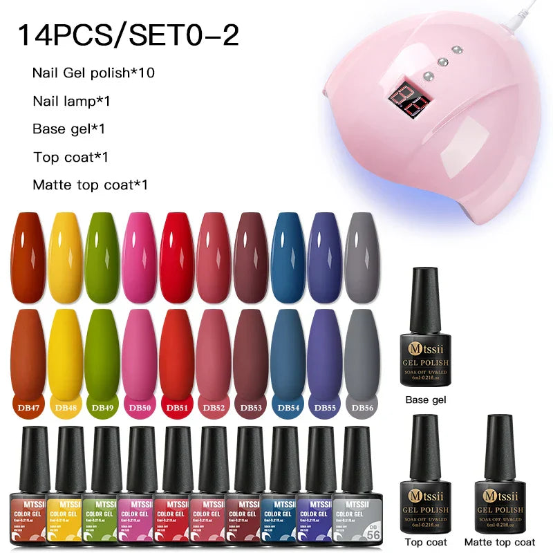 Mtssii 13/16Pcs Gel Nail Polish Set With 36W