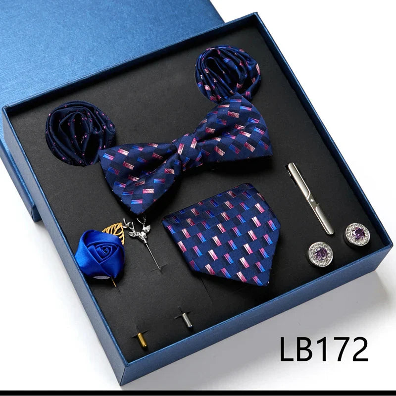 Luxury Quality Tie Set With Necktie Bowtie Pocket