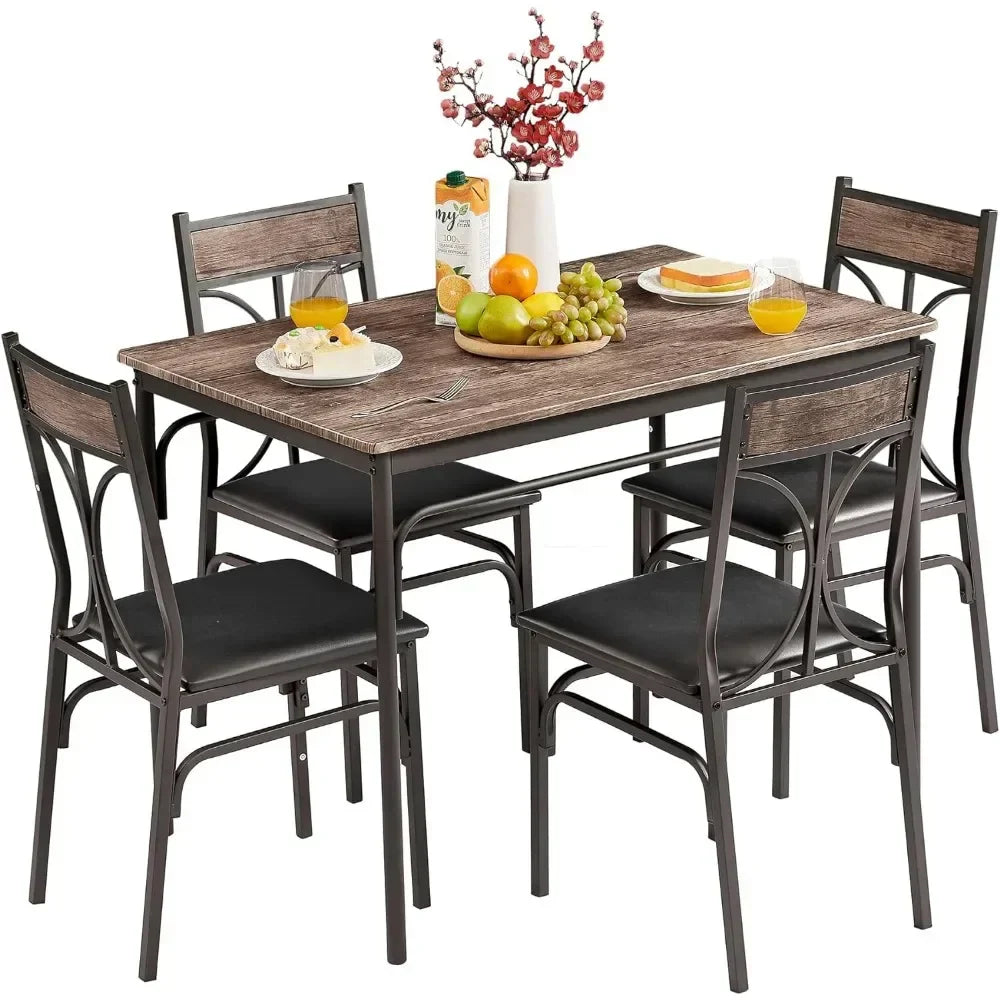 Dinette Table Dining Set for 4 Breakfast Nook