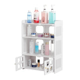 3 Layers Bathroom Cabinet Wall Mounted with Doors
