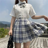Japanese Uniform Korean School JK Uniform Shirt Plaid