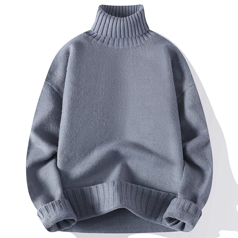 2023 Winter Mens Turtleneck Sweater Trend Thick Bottoming