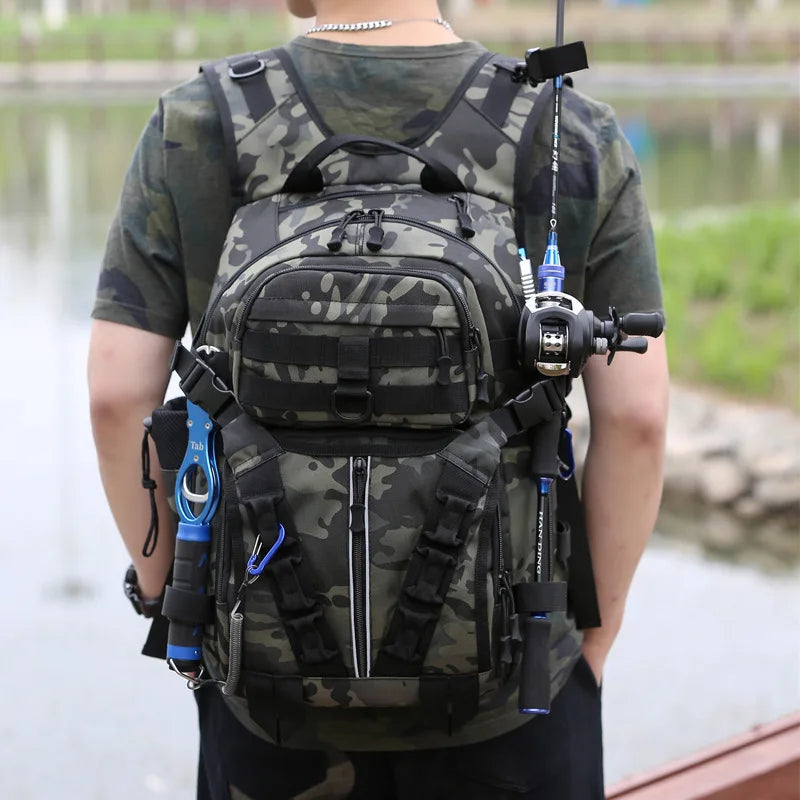 Fishing Lure Bag Camping Backpack Men Sports Tactical