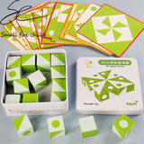 New 3D Montessori Geometry Puzzles Building Block Face