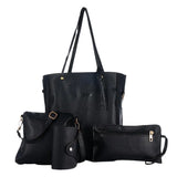 4pcs/set Women Handbag Messenger PU Leather Shoulder Bag