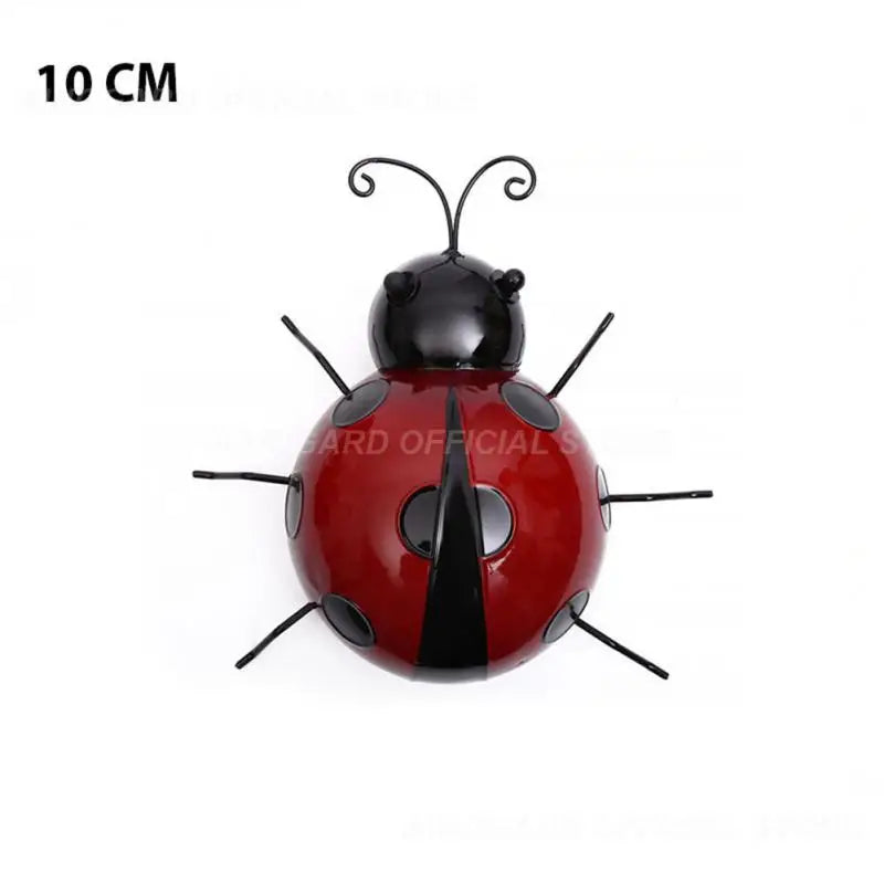 3D Metal Ladybugs Wall Mounted Decor Garden Creative
