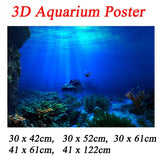 5 Size 3d Aquarium Background Poster PVC Adhesive