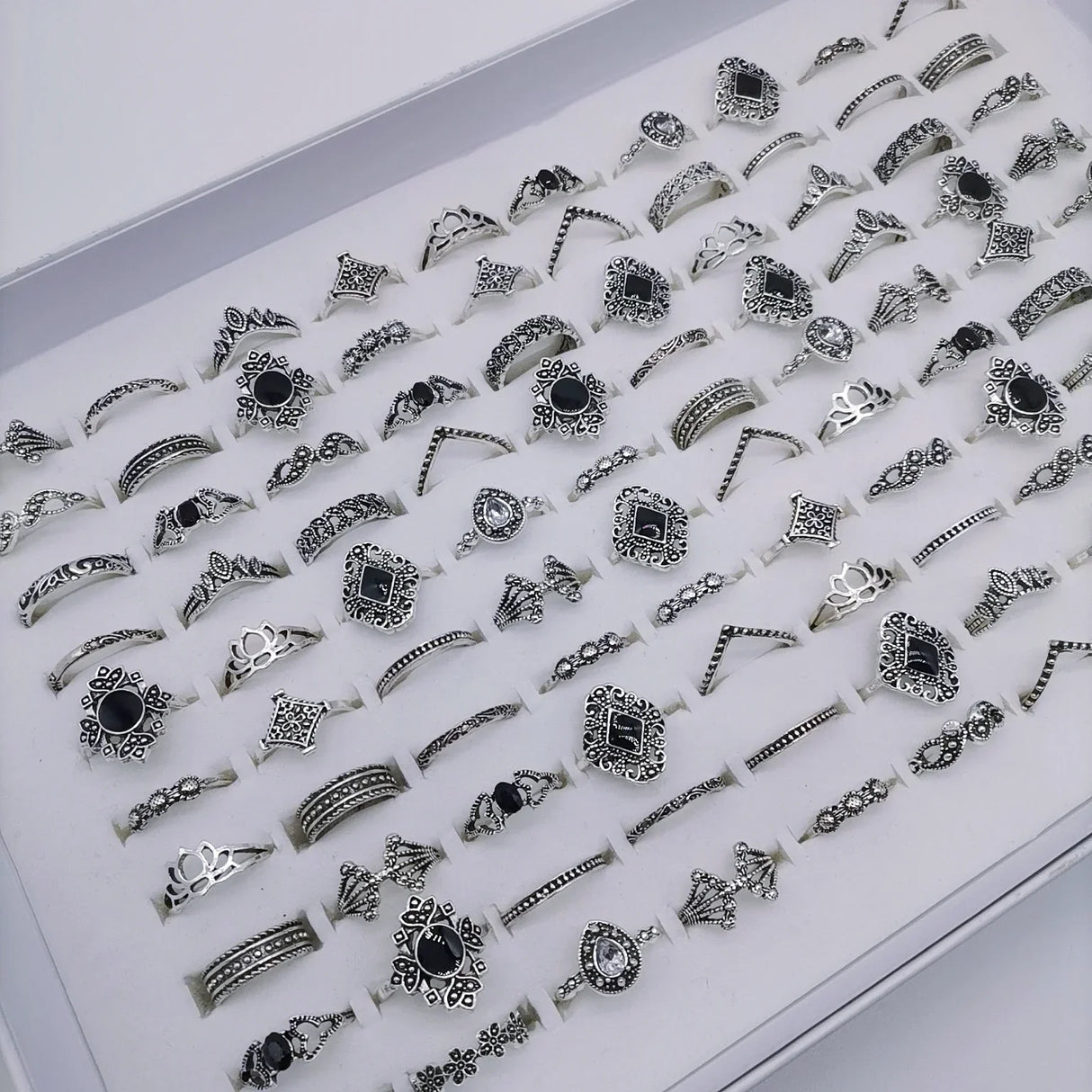 30PcsLot Vintage Rings for Women Gem Snake Spider