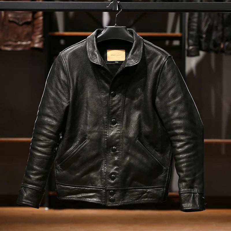 Vintage Chic Leisure Lapel Black Brown Add Fat