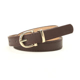 2023 Women Belts New PU Leather Simple Metal