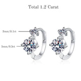 TBCYD 5mm D Color Moissanite Hoop Earrings For